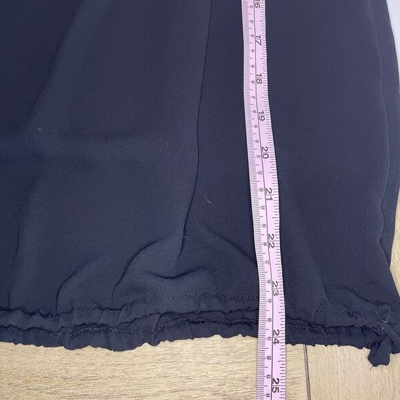 Loft Black Long Sleeve Blouse with Side Ties size Small - Picture 8 of 11